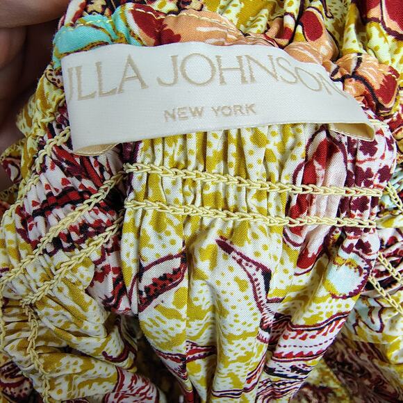 Ulla Johnson Arlo Floral Print Cotton Poplin Playsuit Romper Calla Lily Size 8 - Picture 5 of 14